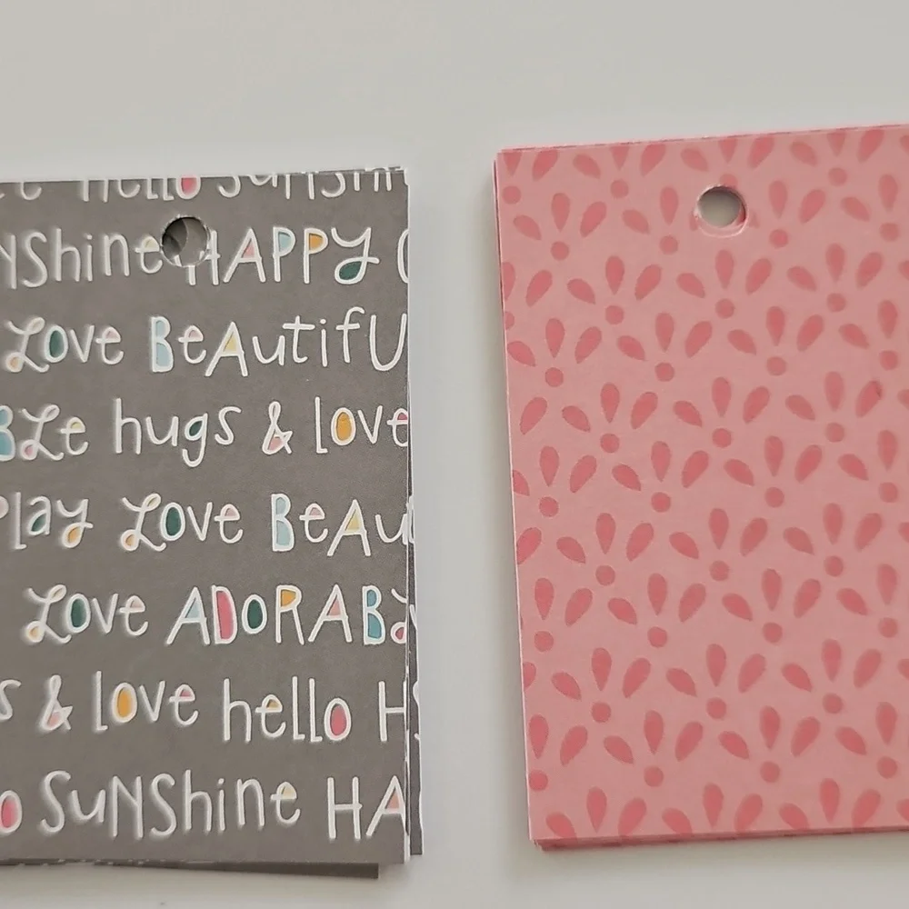 64 Colorful Hand Cut Cardstock Gift Tag Set